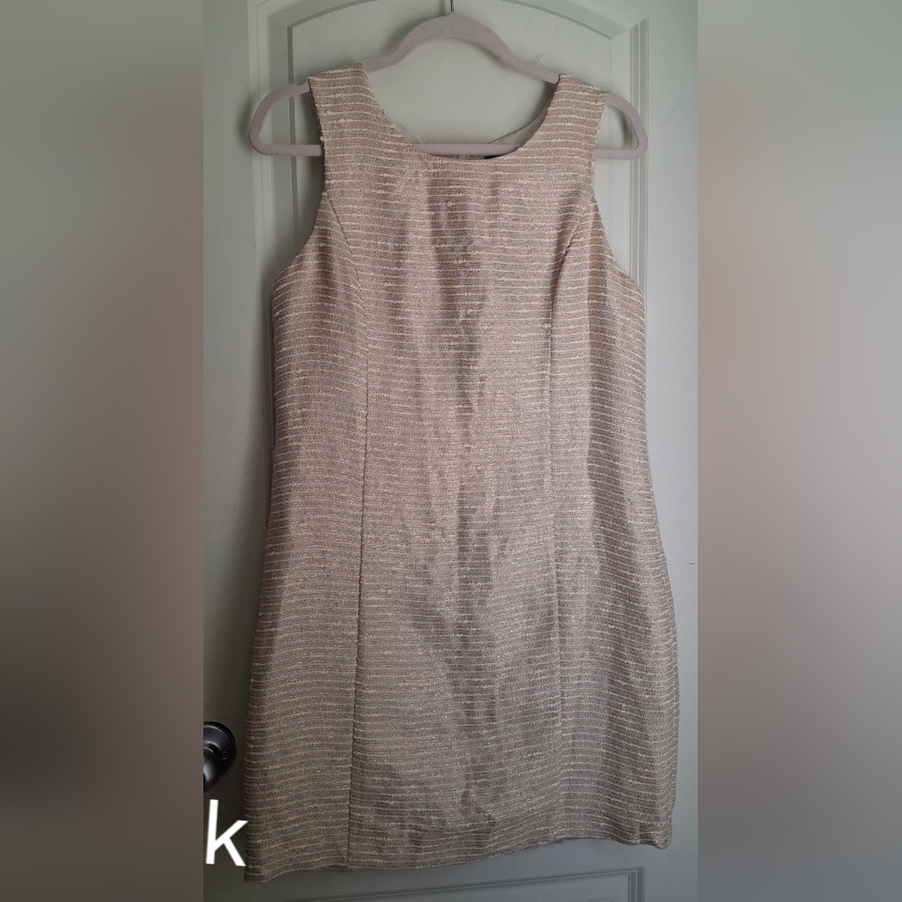 Antropologie pim + larkin gold metallic‎ midi dress  size medium bohemian luxury